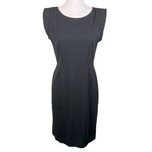 Kenneth Cole Black Business Career Sheath Midi Dress Size 2